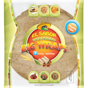 EL SABOR мини пълнозърнеста тортила 360 гр.